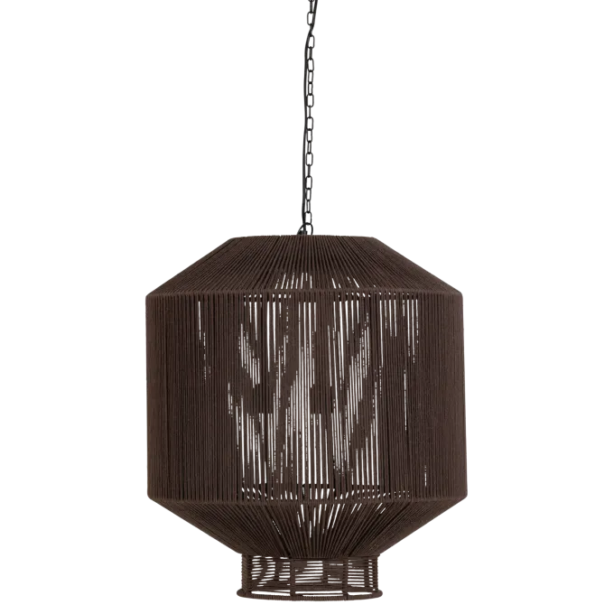 Woood Juro Hanglamp Metaal/Touw Donkerbruin