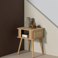 Woood Karri Nachtkastje Recht Mdf/Grenen Naturel [FSC]