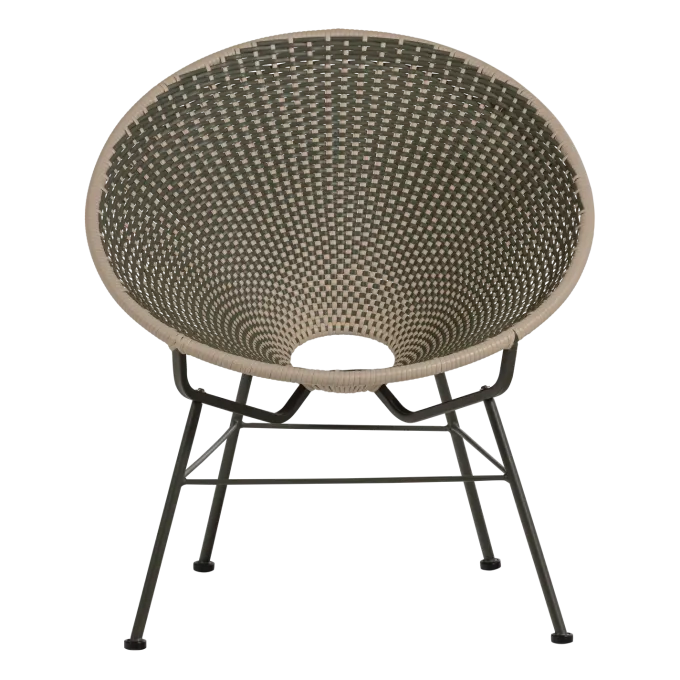 Woood Kazoun Tuin Loungestoel Wicker Groen
