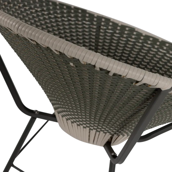 Woood Kazoun Tuin Loungestoel Wicker Groen