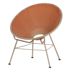 Woood Kazoun Tuin Loungestoel Wicker Oranje
