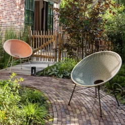 Woood Kazoun Tuin Loungestoel Wicker Oranje