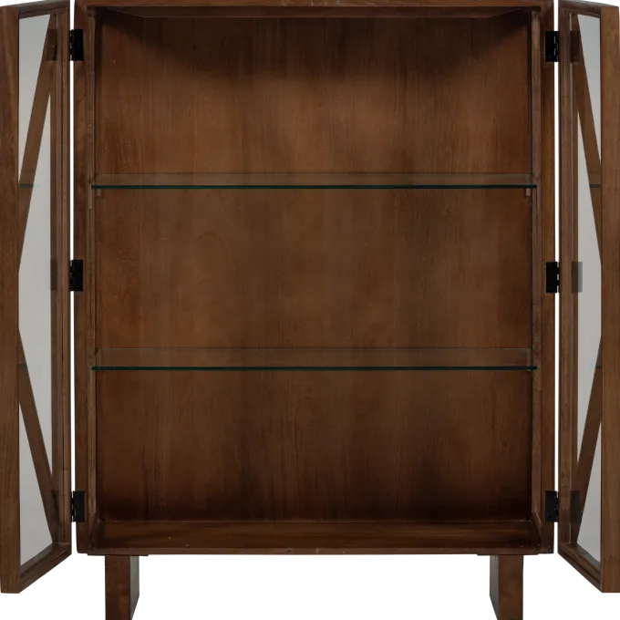 Woood Kella 2-deurs kast mango hout bruin