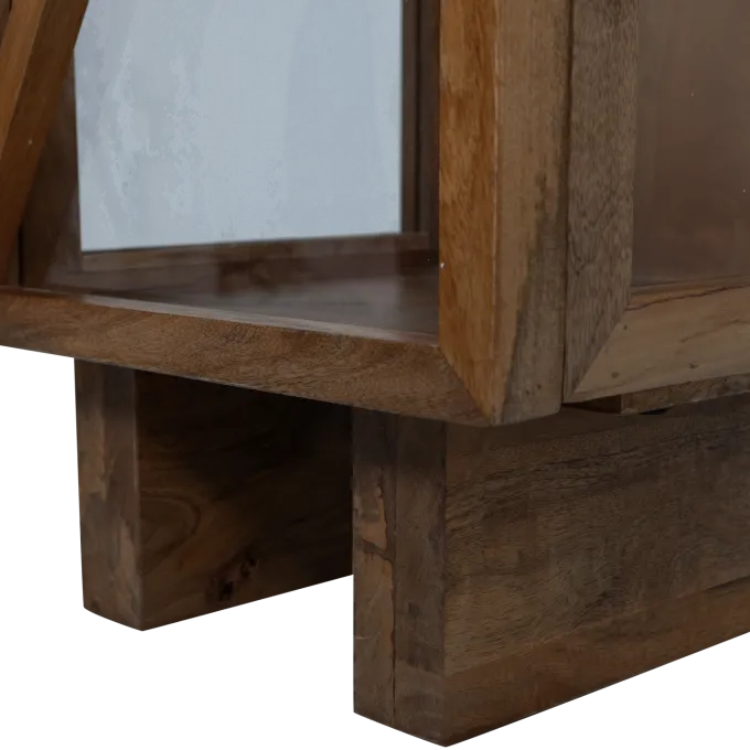 Woood Kella 1-deurs kast mango hout bruin