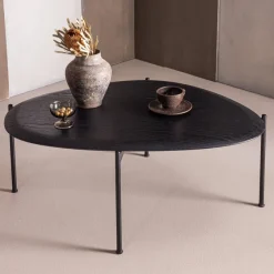 Woood Kota Salontafel 36x92x68 Cm Mdf/Fineer Zwart
