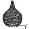 Woood Lampvoet Macy Rattan Look zwart