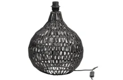 Woood Lampvoet Macy Rattan Look zwart