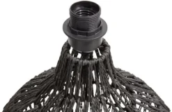 Woood Lampvoet Macy Rattan Look zwart
