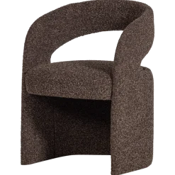 Woood Lanor Eetkamerstoel Grove Boucle Donkerbruin [FSC]