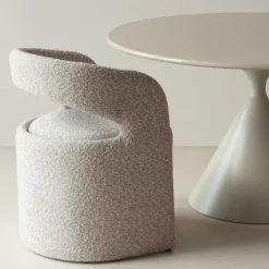 Woood Lanor Eetkamerstoel Grove Boucle Naturel [FSC]