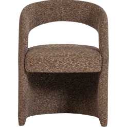 Woood Lanor Eetkamerstoel Grove Boucle Bruin [FSC]