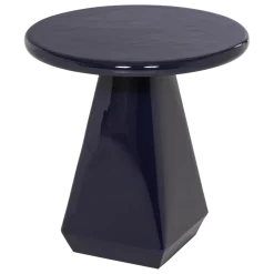 Woood Lavo Bijzettafel Metaal Hoogglans Donkerblauw