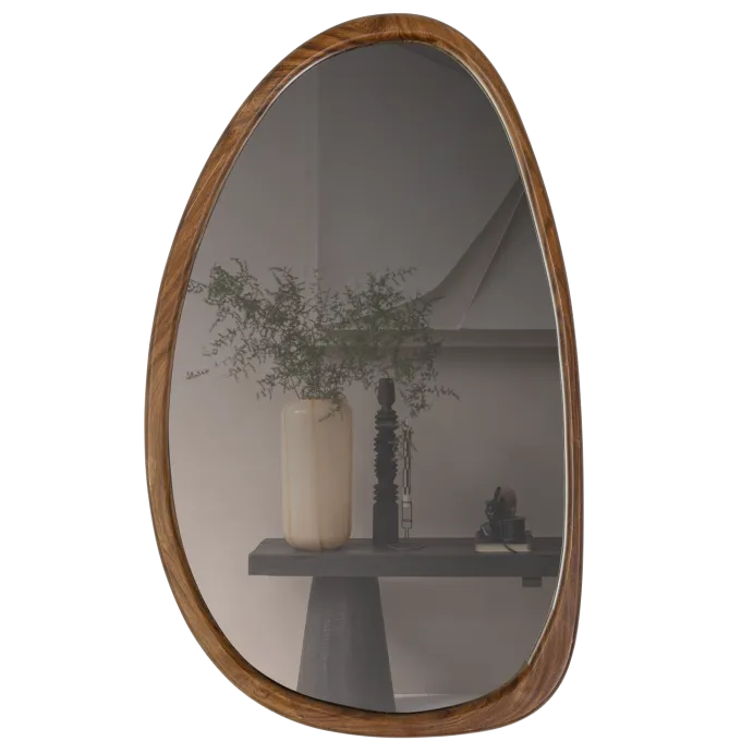 Woood Leif spiegel hout naturel 64x38cm