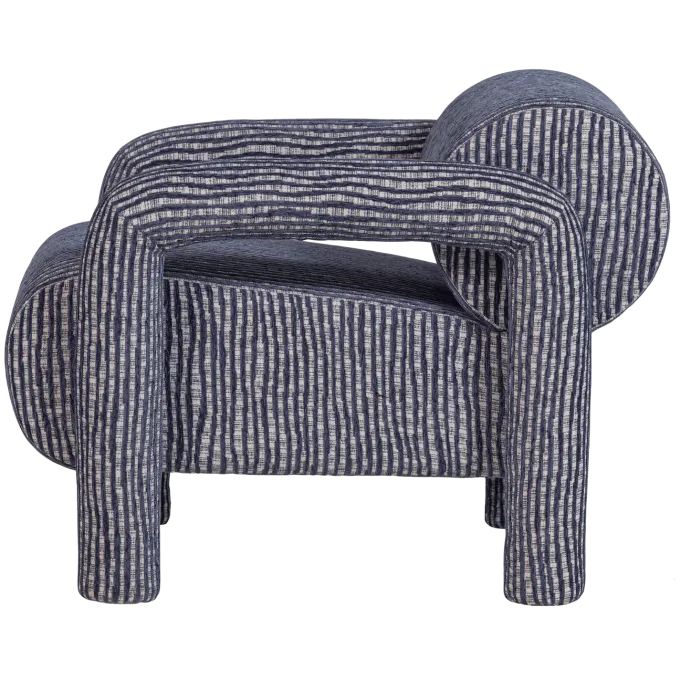 Woood Lenny Fauteuil Met Dessin Grijsblauw
