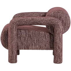 Woood Lenny Fauteuil Met Dessin Bordeauxrood