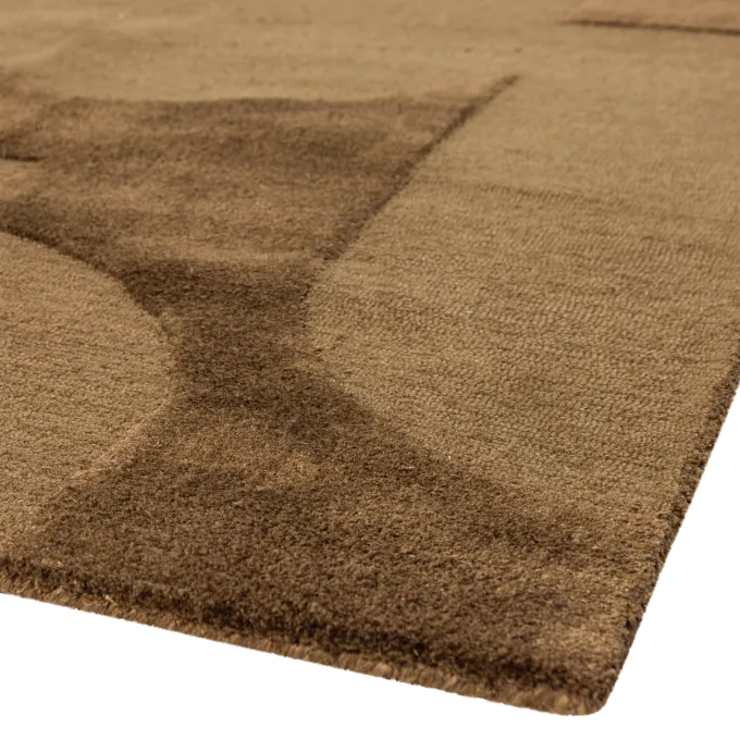 Woood Livo Vloerkleed Viscose/Wol Bruin 170x240 Cm