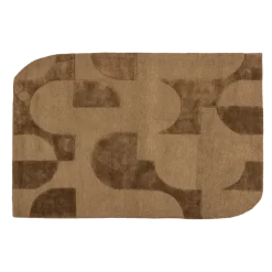 Woood Livo Vloerkleed Viscose/Wol Bruin 170x240 Cm
