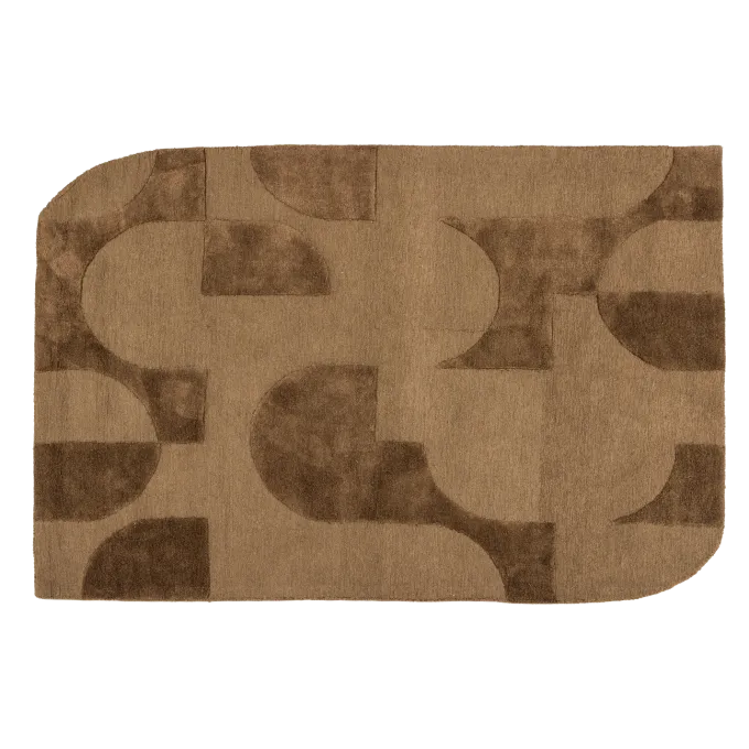 Woood Livo Vloerkleed Viscose/Wol Bruin 170x240 Cm