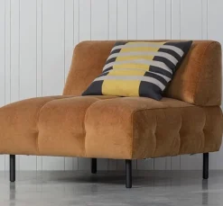 Woood Lloyd Fauteuil Gewassen Fluweel Cinnamon