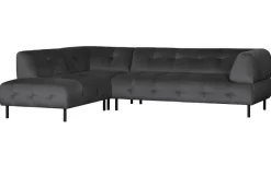 Woood Lloyd Hoekbank Links Gewassen Fluweel Cast Iron