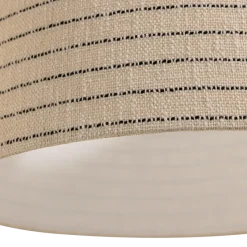 Woood Loft Hanglamp Metaal/Boucle Naturel Met Strepen