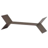 Woood Lorin Wandplanken Metaal Mokkabruin - Set Van 3