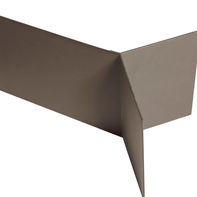 Woood Lorin Wandplanken Metaal Mokkabruin - Set Van 3
