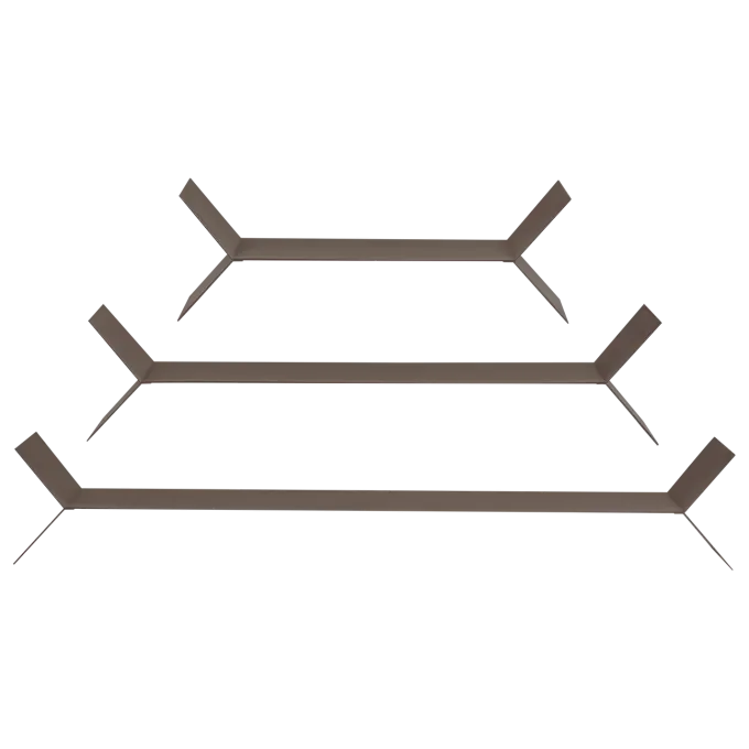 Woood Lorin Wandplanken Metaal Mokkabruin - Set Van 3