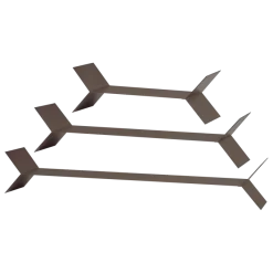 Woood Lorin Wandplanken Metaal Mokkabruin - Set Van 3