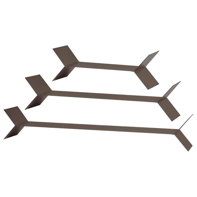 Woood Lorin Wandplanken Metaal Mokkabruin - Set Van 3