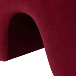 Woood Lucen Poef Velvet Bordeauxrood [FSC]