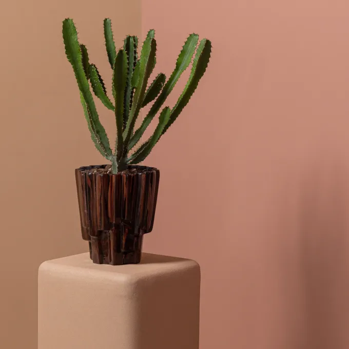 Woood Luen Plantenstandaard Metaal Lichtroze