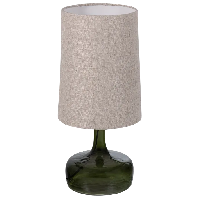 Woood Luma Tafellamp Glas Groen/Kap Naturel