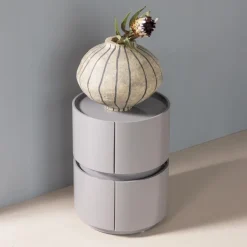 Woood Lunex Ladekast/Nachtkastje Hout Hoogglans Lichtgrijs [fsc]