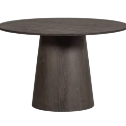 Woood Maan Eettafel Rond Mdf Donkerbruin Ø 120cm