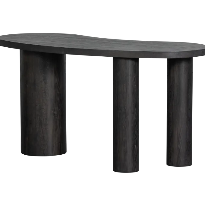 Woood MAAN organisch sidetable/bureau MDF donkerbruin