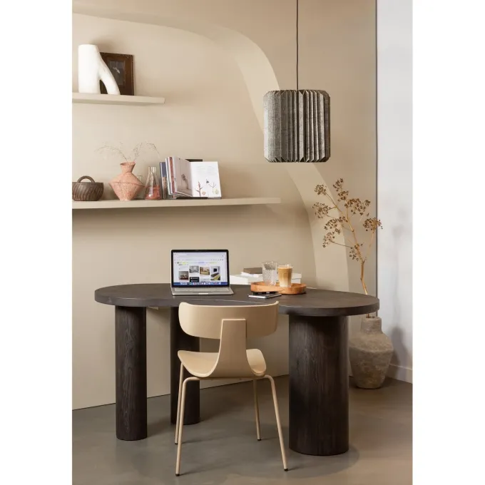 Woood MAAN organisch sidetable/bureau MDF donkerbruin