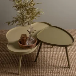 Woood Mae Bijzettafel Organisch Langwerpig Hout Alpaca