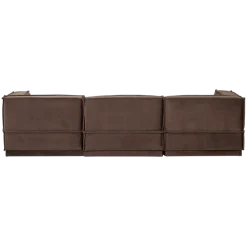 Woood Manu Chaise Longue Bank Rechts Velvet Bruin [fsc]