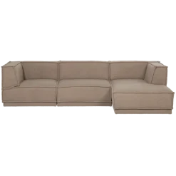 Woood Manu Chaise Longue Bank Rechts Teddy Taupe [fsc]