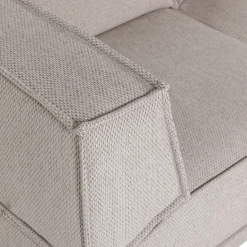 Woood Manu Chaise Longue Bank Rechts Grove Chenille Naturel [fsc]