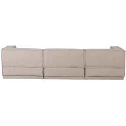 Woood Manu Chaise Longue Bank Rechts Grove Chenille Naturel [fsc]