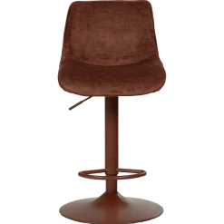 Woood Marten In Hoogte Verstelbare Barstoel Chenille Kastanjebruin