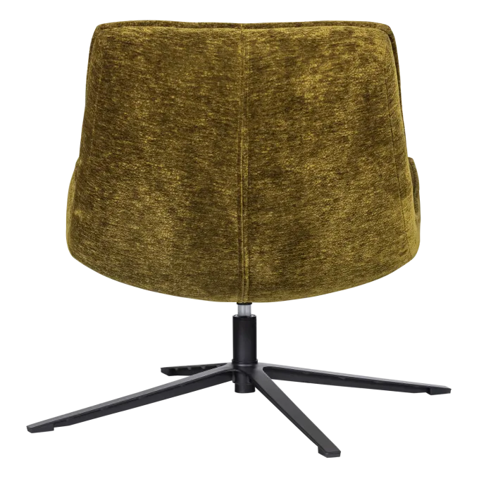 Woood Maudi Draaifauteuil Chenille Structuur Groen