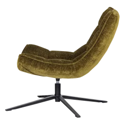 Woood Maudi Draaifauteuil Chenille Structuur Groen