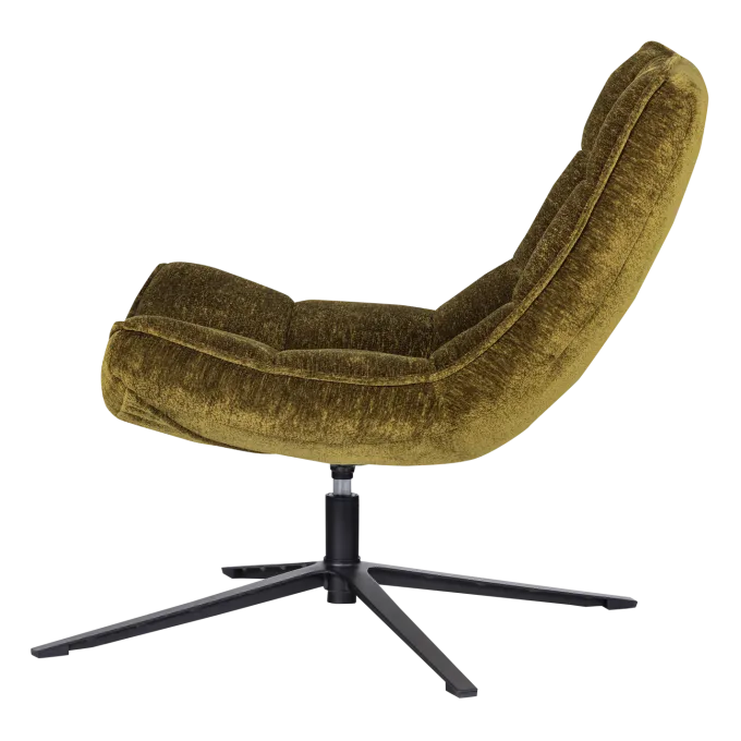 Woood Maudi Draaifauteuil Chenille Structuur Groen