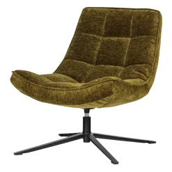 Woood Maudi Draaifauteuil Chenille Structuur Groen