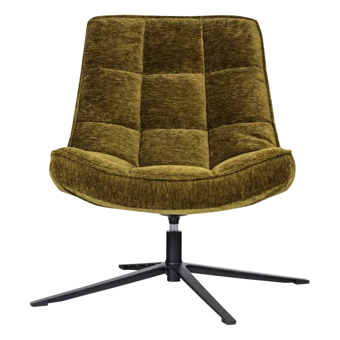 Woood Maudi Draaifauteuil Chenille Structuur Groen