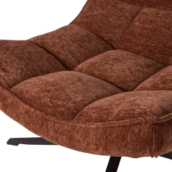 Woood Maudi Draaifauteuil Chenille Structuur Bruin