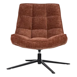 Woood Maudi Draaifauteuil Chenille Structuur Bruin